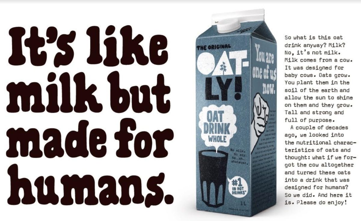 食品包装设计新宠儿「OATLY燕麦奶」新旧包装设计(图3)