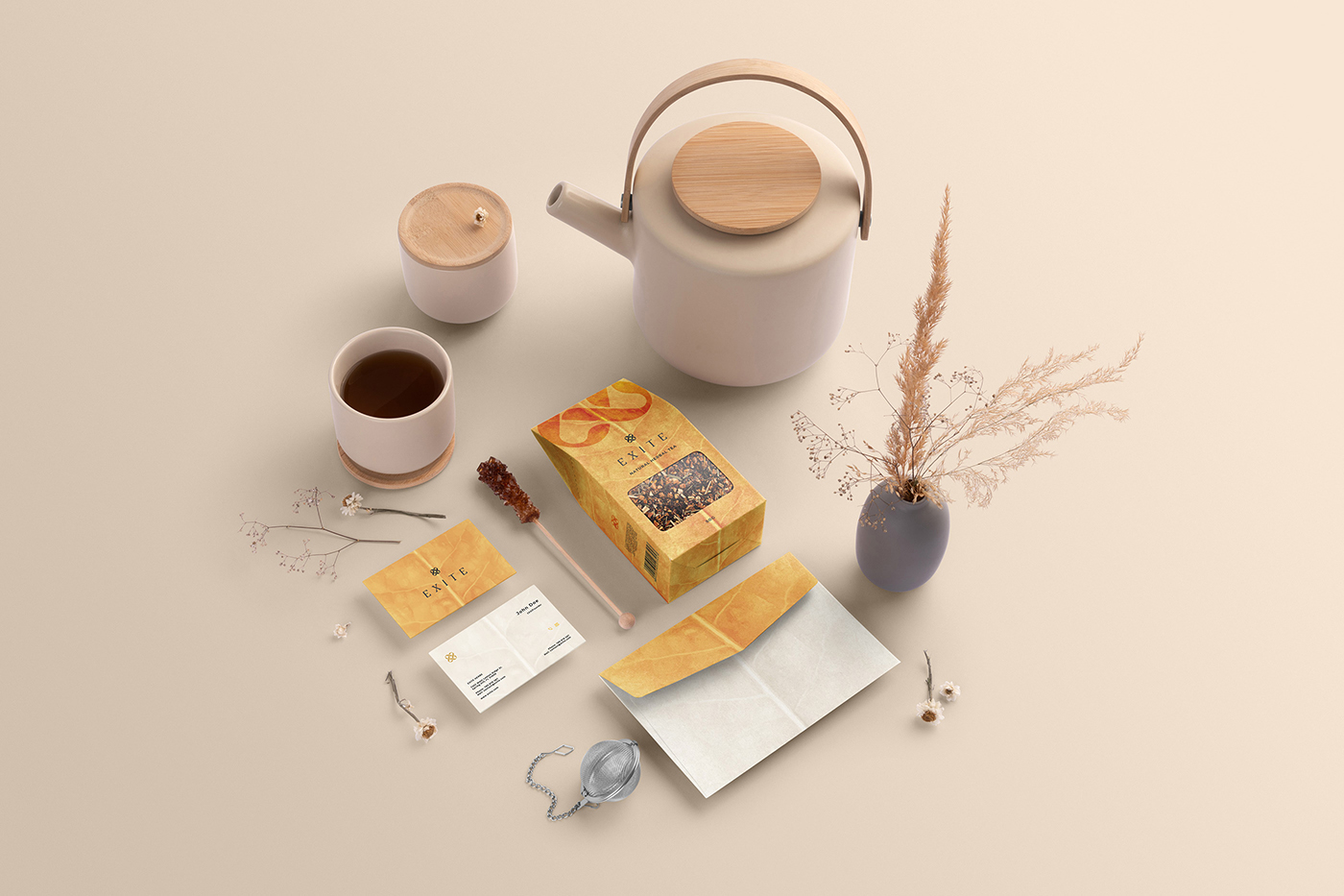 树立极简主义的草药茶品牌包装设计(图1)